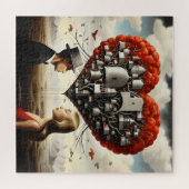 Paar in der Liebe Surrealismus Puzzle (Horizontal)