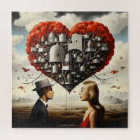 Paar in der Liebe Surrealismus