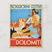 Paar in Dolomites Alpes, Italien Postkarte (Vorderseite)