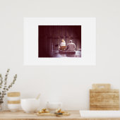 Paar in einem Kanu Poster (Küche)