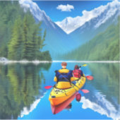 Paar in Kayak | Kayaking Themed Aufkleber (Vorderseite)