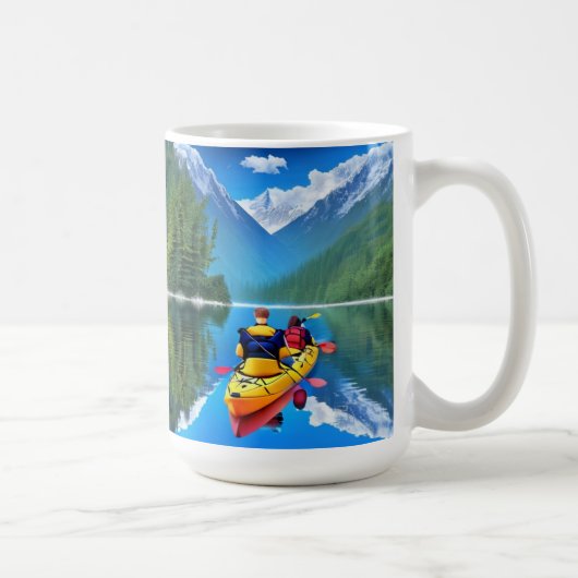 Paar in Kayak | Kayaking Themed Kaffeetasse (Rechts)
