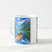 Paar in Kayak | Kayaking Themed Kaffeetasse (Vorderseite Links)