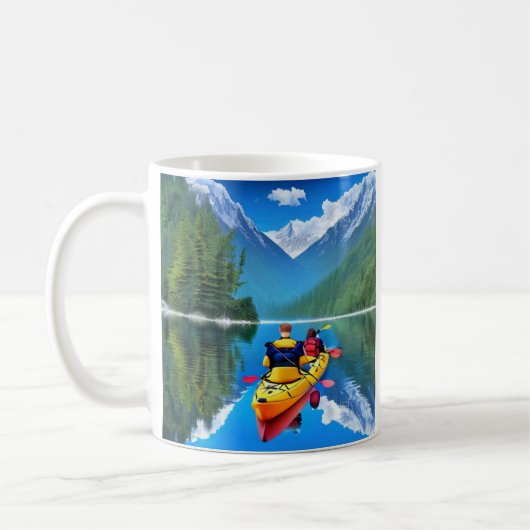 Paar in Kayak | Kayaking Themed Kaffeetasse (Links)