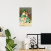Paar in Kostüm beim Kuchen Poster (Heimbüro)