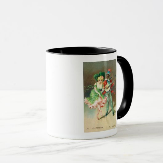 Paar in Kostüm beim Kuchen-Walk Tasse (VorderseiteRechts)