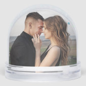 Paar in Liebe 2 Foto Schneekugeln (Rückseite)