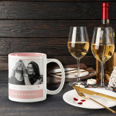 Paar in Liebe I Personalisiert 2 Fotos I Valentine Zweifarbige Tasse
