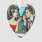 Paar in Liebe | Pop Art Ornament (Vorderseite)