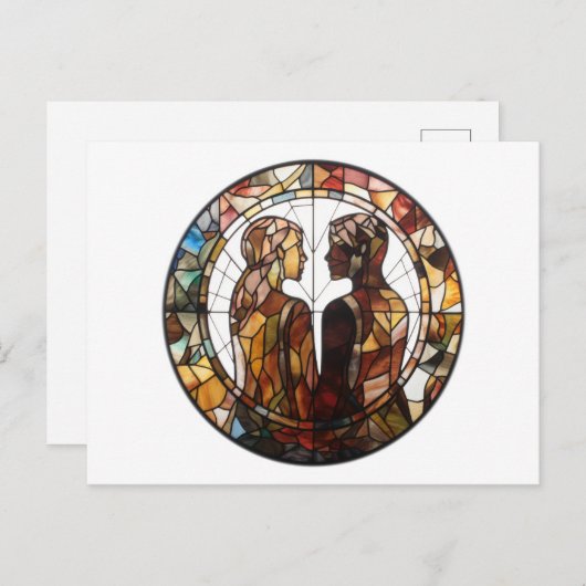 Paar in Liebe Postkarte (Vorne/Hinten)