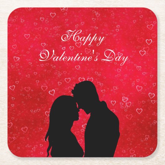 Paar in Liebe Rechteckiger Pappuntersetzer (Vorderseite)