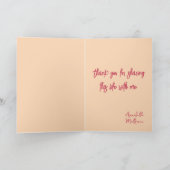 Paar in Liebe Silhouette und Wald Valentines Karte (Innenseite)