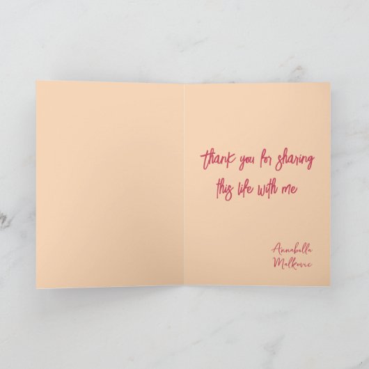 Paar in Liebe Silhouette und Wald Valentines Karte (Innenseite)