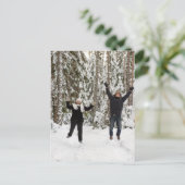 Paar in Wald Postkarte (Stehend Vorderseite)