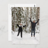 Paar in Wald Postkarte (Vorne/Hinten)