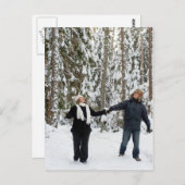 Paar in Wald Postkarte (Vorne/Hinten)