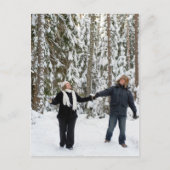 Paar in Wald Postkarte (Vorderseite)