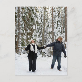 Paar in Wald Postkarte