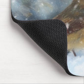Paar Kardinalvögel Paar Winterkunst-Mauspad Mousepad (Ecke)