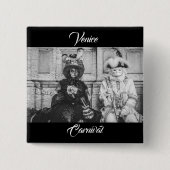 Paar Karnevalsmasken in Venedig Button (Vorderseite)