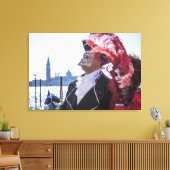 Paar Karnevalsmasken Leinwanddruck (Insitu (Wohnzimmer))
