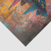 Paar Katzen, die Hats tragen Seidenpapier (Ausschnitt)