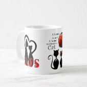 paar Katzen im Zuhause Kaffeetasse (Vorderseite Links)