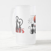 paar Katzen im Zuhause Mattglas Bierglas (Vorderseite Links)