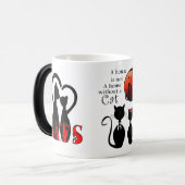 paar Katzen im Zuhause Verwandlungstasse (Vorderseite Links)