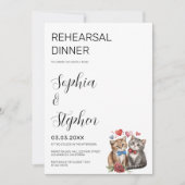 Paar Katzen in der Probe der Liebe Einladung (Vorderseite)