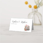 Paar Katzen in Liebe Platzkarte (Rückseite)