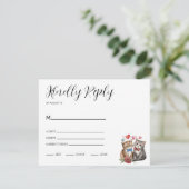 Paar Katzen in Liebe RSVP Karte (Stehend Vorderseite)