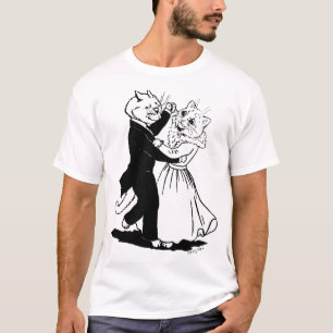 Paar Katzen tanzen, Louis Wain T-Shirt