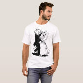 Paar Katzen tanzen, Louis Wain T-Shirt (Vorne ganz)