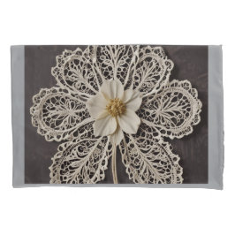 Paar Kissenbezüge - Spitze Blüte