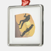 Paar-Klettern Silbernes Ornament (Links)