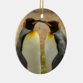 Paar König Pinguine, Falklands Keramik Ornament (Rechts)