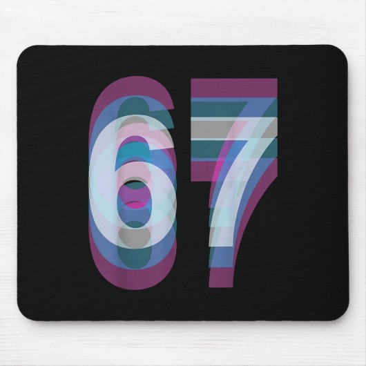 Paar Kostüm 67 Six Seven Meme Lustig Mousepad (Vorne)