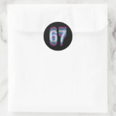 Paar Kostüm 67 Six Seven Meme Lustig  Runder Aufkleber (Tasche)