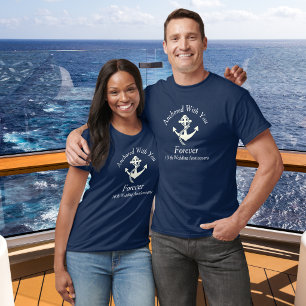 Paar Kreuzfahrt Hochzeit Jubiläum Personalisieren T-Shirt