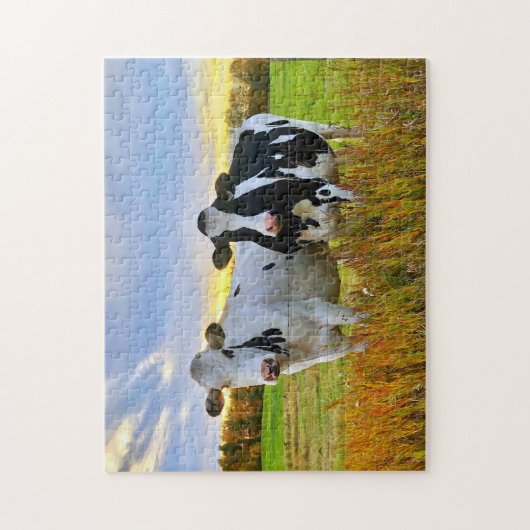 Paar Kühe auf der Weide Puzzle (Vertikal)