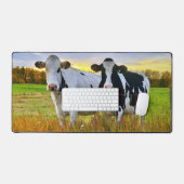 Paar Kühe auf der Weide Schreibtischunterlage (Tastatur & Maus)