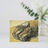 Paar Leather Clogs Van Gogh Fine Art Postkarte (Stehend Vorderseite)