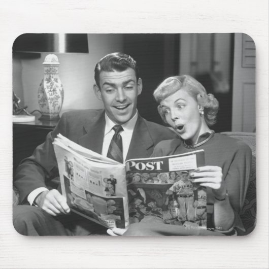 Paar-Lesezeitschrift Mousepad (Vorne)