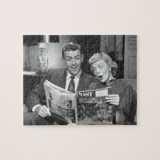 Paar-Lesezeitschrift Puzzle (Horizontal)