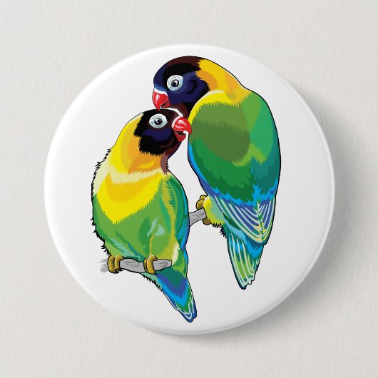 Paar maskierte Lieblinge Button (Vorderseite)