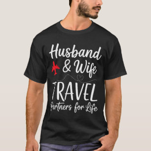 Paar-Matching-Ehepartner-Reise-Kunstwerk T-Shirt