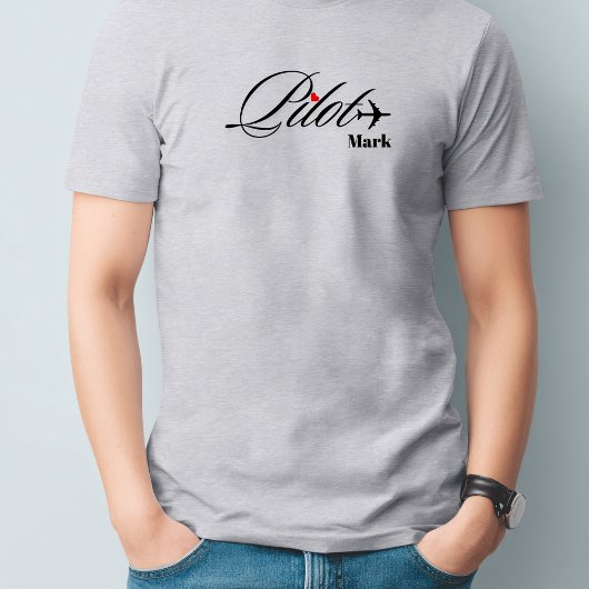 Paar Matching Pilot & Flugzeug Einfach Custom T-Shirt