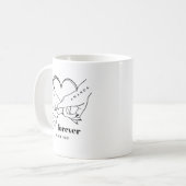Paar mit dem Namen Custom Anniversary Geschenk Ide Kaffeetasse (Vorderseite Links)