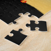 Paar mit herzförmigen Herbstblättern Puzzle (Seite)